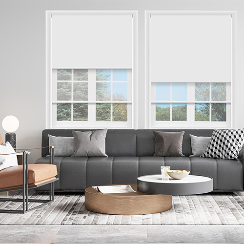 Double Roller Bella Paper White & Cotton Voile Lifestyle New Blinds