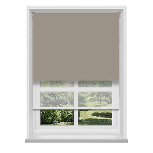 Double Roller Bella Taupe & Cotton Voile Lifestyle New Blinds