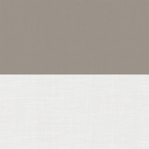 Double Roller Bella Taupe & Cotton Voile New Blinds