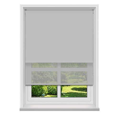 Double Roller Bella Whisper & Light Grey Voile Lifestyle New Blinds