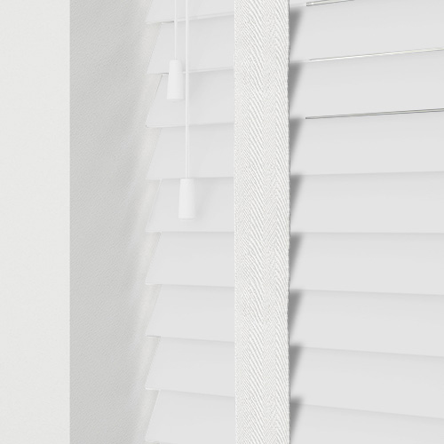 Smooth Frost White & Cotton Tape Lifestyle New Blinds