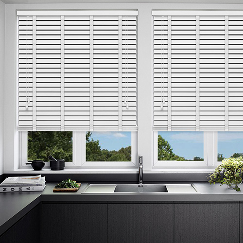Smooth Frost White & Cotton Tape Lifestyle New Blinds