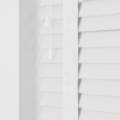 White Frost Fine Grain & Cotton Tape Lifestyle New Blinds