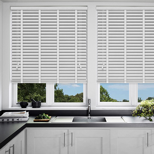 White Frost Fine Grain & Cotton Tape Lifestyle New Blinds