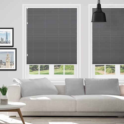 Freehang Duopleat Blackout Grey Lifestyle New Blinds