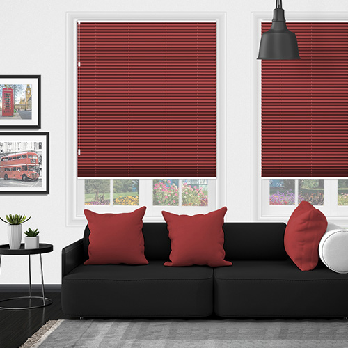 Freehang Duopleat Blackout Red Lifestyle New Blinds