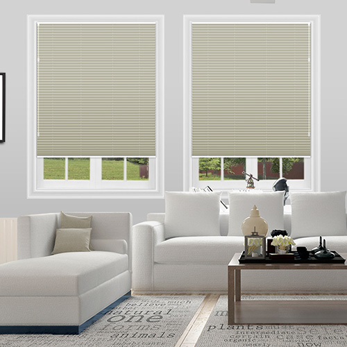 Freehang Duopleat Blackout Soft Beige Lifestyle New Blinds