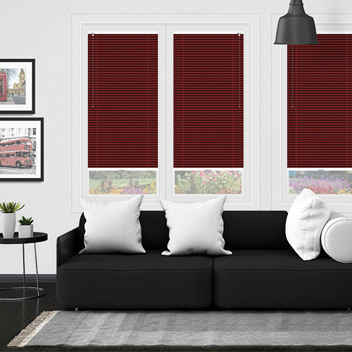 Burgundy Red Clic Fit Venetian Lifestyle No Drill Blinds