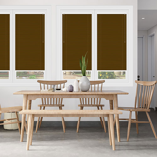 Cocoa Brown Clic Fit Venetian Lifestyle No Drill Blinds