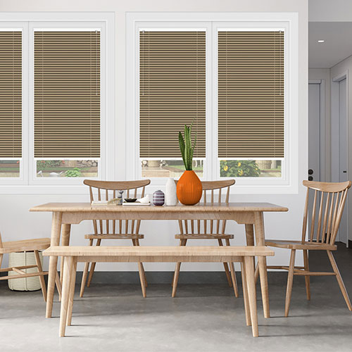 Fawn Brown Clic Fit Venetian Lifestyle No Drill Blinds