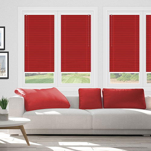 Gloss Red Clic Fit Venetian Lifestyle No Drill Blinds