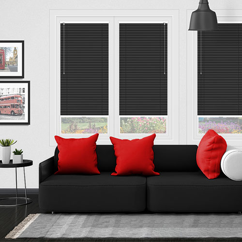 Timeless Black Clic Fit Venetian Lifestyle No Drill Blinds