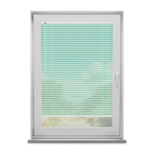 Powder Green 25mm Fit to Frame Lifestyle No Drill Blinds