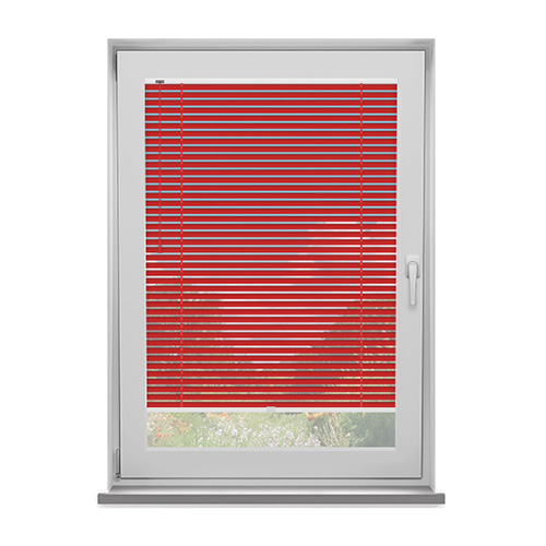 Primary Red 25mm Fit to Frame Lifestyle No Drill Blinds