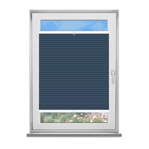 Frame Fix Blenheim Indigo Blockout Lifestyle No Drill Blinds