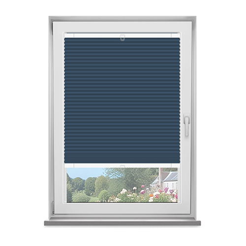 Frame Fix Blenheim Indigo Blockout Lifestyle No Drill Blinds