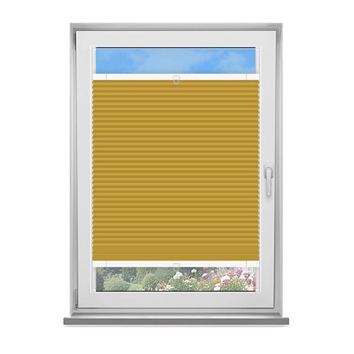 Frame Fix Blenheim Ochre Blockout Lifestyle No Drill Blinds