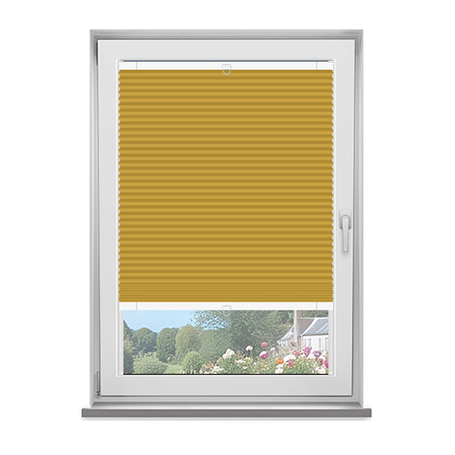 Frame Fix Blenheim Ochre Blockout Lifestyle No Drill Blinds