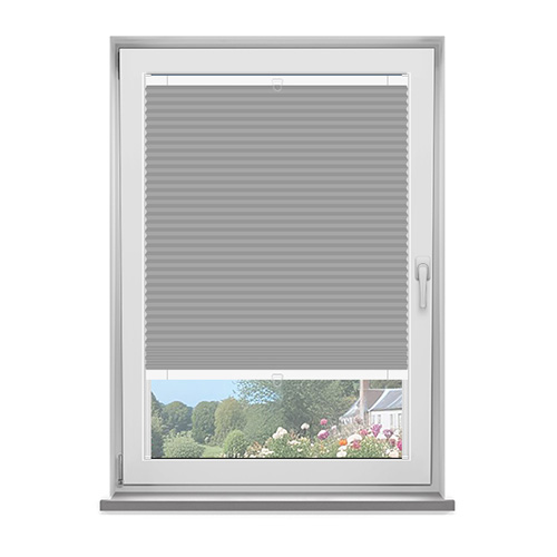 Frame Fix Lexington Dove Grey Blockout Lifestyle No Drill Blinds
