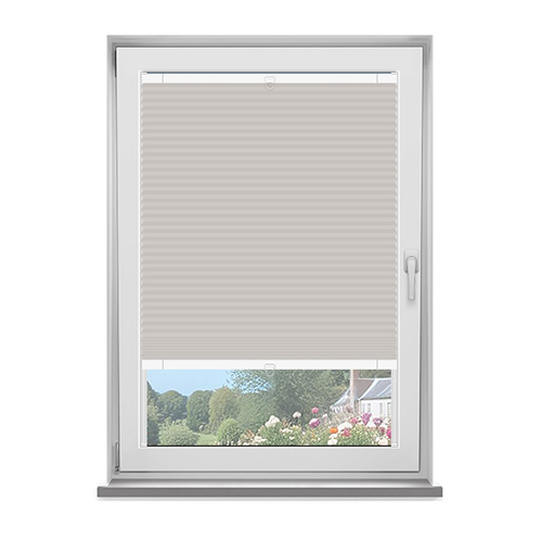 Frame Fix Lexington Taupe Blockout Lifestyle No Drill Blinds