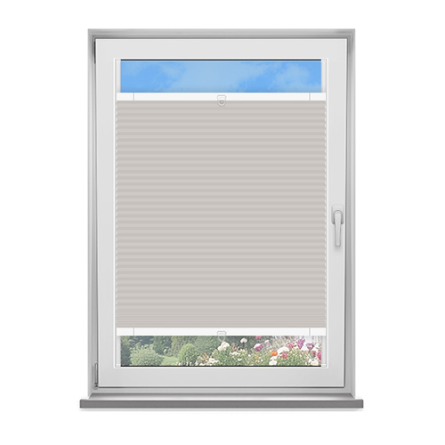 Frame Fix Lexington Taupe Blockout Lifestyle No Drill Blinds