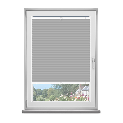 Frame Fix Soho Frosted Steel Blockout Lifestyle No Drill Blinds