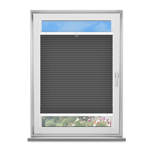 Frame Fix Bowery Charcoal Dimout Lifestyle No Drill Blinds