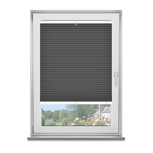Frame Fix Bowery Charcoal Dimout Lifestyle No Drill Blinds