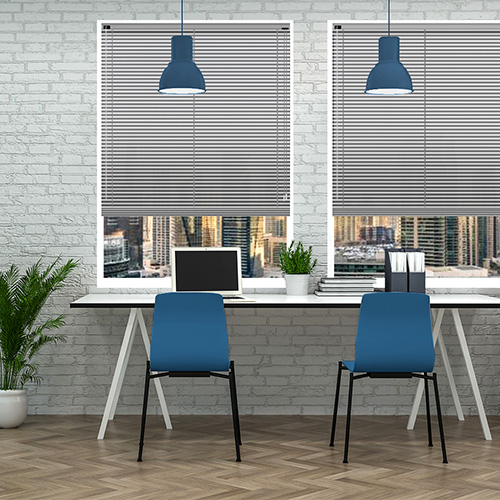 Brushed Silver 25mm Aluminium Lifestyle Office Blinds