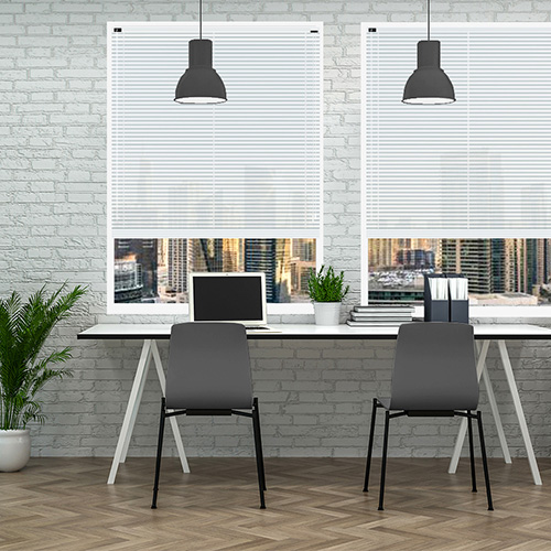Gloss White 25mm Aluminium Lifestyle Office Blinds