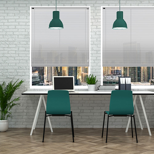 Rapture Cool Silver 25mm Aluminium Lifestyle Office Blinds