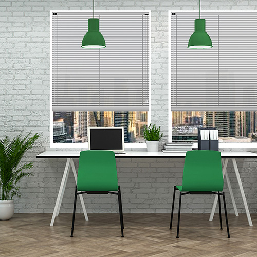 Silver 25mm Aluminium Lifestyle Office Blinds