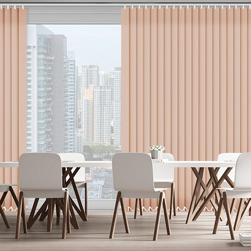 Palette Dusky Pink Vertical Lifestyle Office Blinds