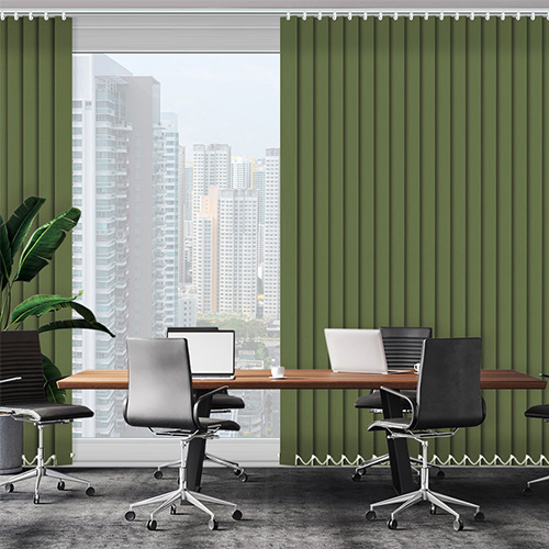 Palette Forest Green Vertical Lifestyle Office Blinds