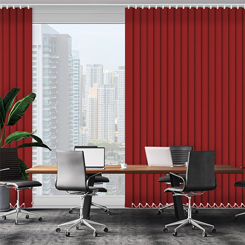 Palette Redcurrant Vertical Lifestyle Office Blinds