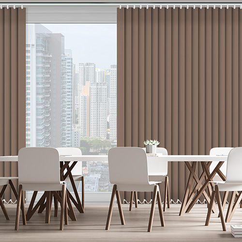 Palette Taupe Vertical Lifestyle Office Blinds