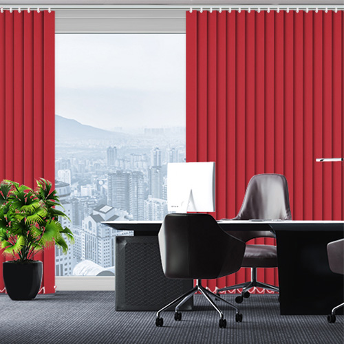 UniVert Red Lifestyle Office Blinds
