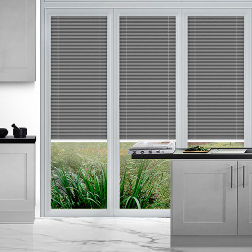 Duopleat Blackout Grey Lifestyle Perfect Fit Pleated Blinds