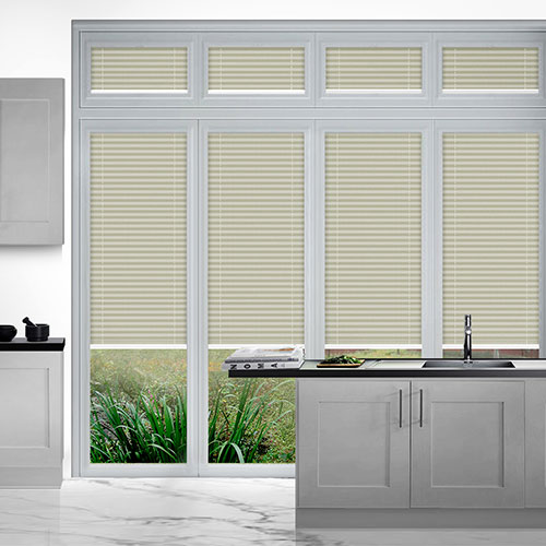 Duopleat Blackout Soft Beige Lifestyle Perfect Fit Pleated Blinds