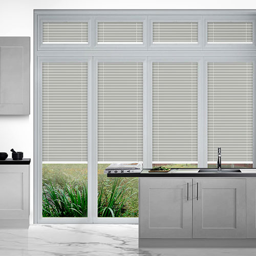 Duopleat Light Grey Lifestyle Perfect Fit Pleated Blinds