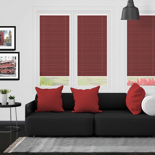 Hudson Burgundy Dimout Lifestyle Perfect Fit Pleated Blinds