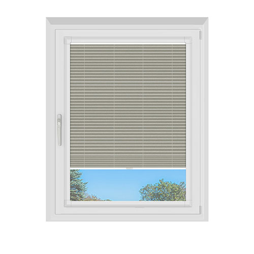 Hudson Fawn Dimout Lifestyle Perfect Fit Pleated Blinds