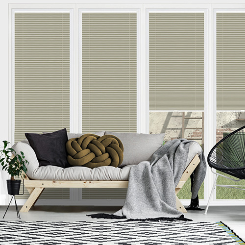 Hudson Fawn Dimout Lifestyle Perfect Fit Pleated Blinds