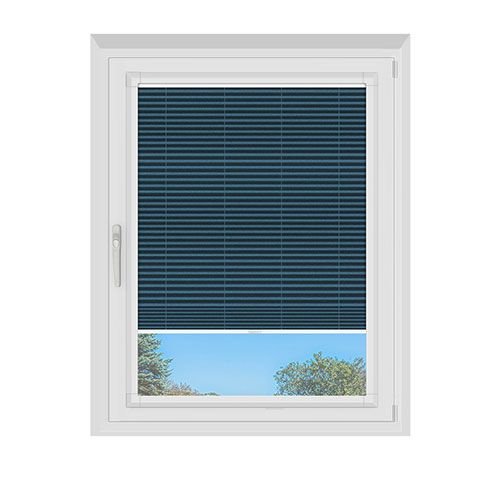 Hudson Royal Blue Dimout Lifestyle Perfect Fit Pleated Blinds