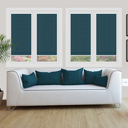 Hudson Royal Blue Dimout Lifestyle Perfect Fit Pleated Blinds