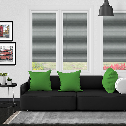 Hudson Slate Dimout Lifestyle Perfect Fit Pleated Blinds