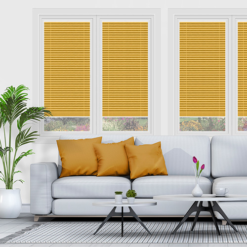 Blenheim Ochre Blockout Lifestyle Perfect Fit Pleated Blinds