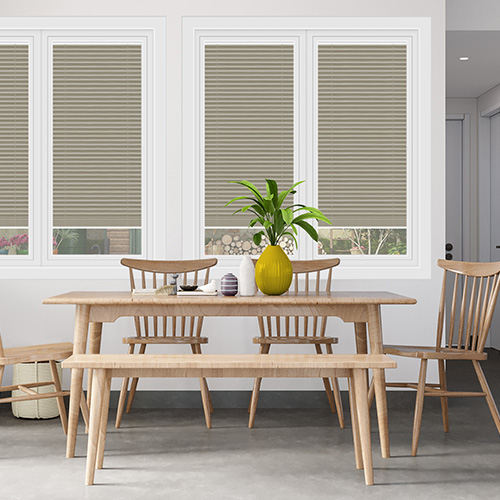 Tribeca Stone Blockout Lifestyle Perfect Fit Pleated Blinds