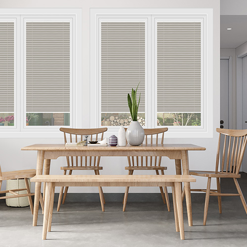 Astoria Stone Dimout Lifestyle Perfect Fit Pleated Blinds