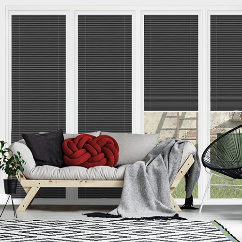 Bowery Charcoal Dimout Lifestyle Perfect Fit Pleated Blinds
